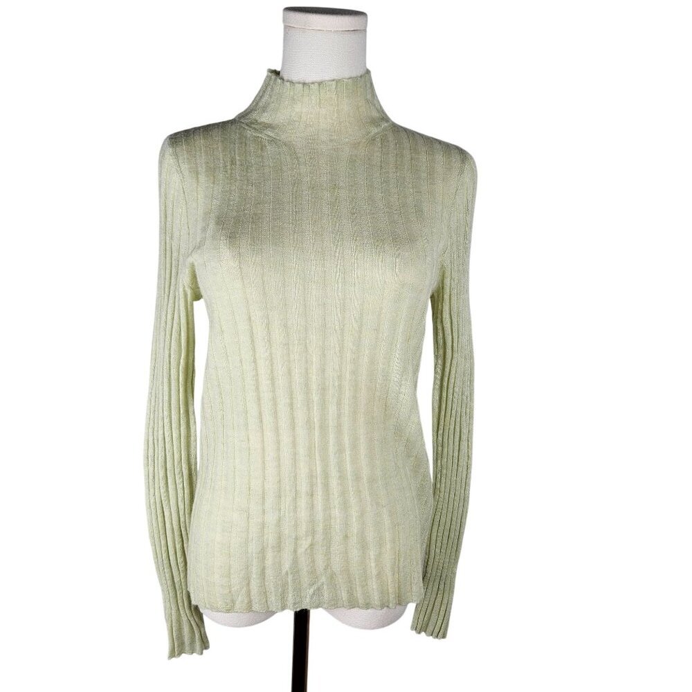 NEW! Madewell Alpaca Blend Mockneck Sweater Heather‎ Jade Slim Fit Soft